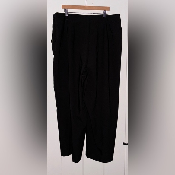 Torrid Wide Leg Studio Refined Crepe High-Rise Pant Black Sz 22R Career Office - Picture 2 of 12